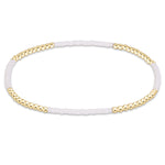 enewton Gameday Hope Blissful Bracelet White white seed bead stretch bracelet with gold filled beads western clothing Utah SKU BGDHOPBLFWHI
