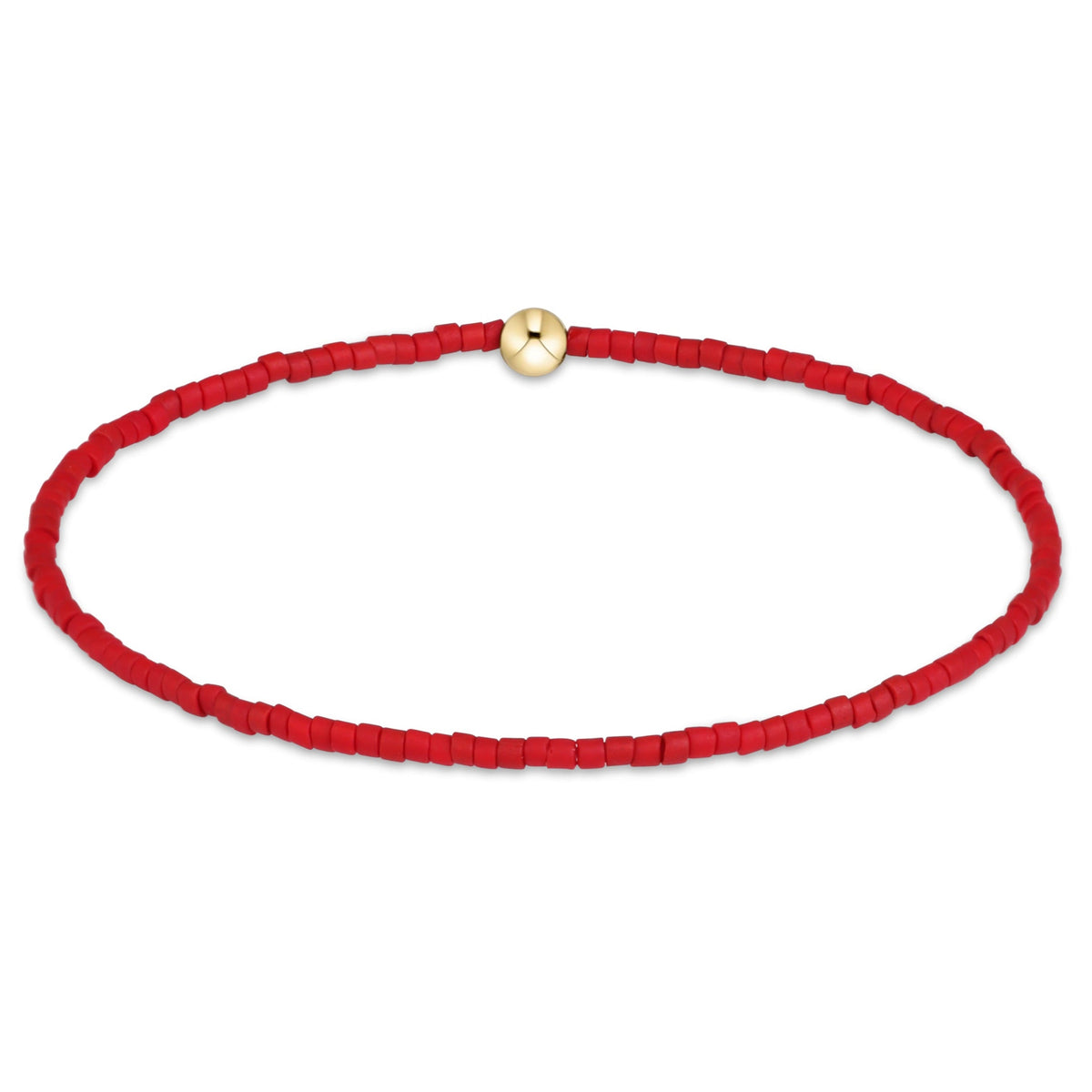 enewton Gameday Hope Classic Bracelet Crimson crimson red seed bead stretch bracelet with single gold filled bead western fashion Utah SKU BGDHOPCLCRM