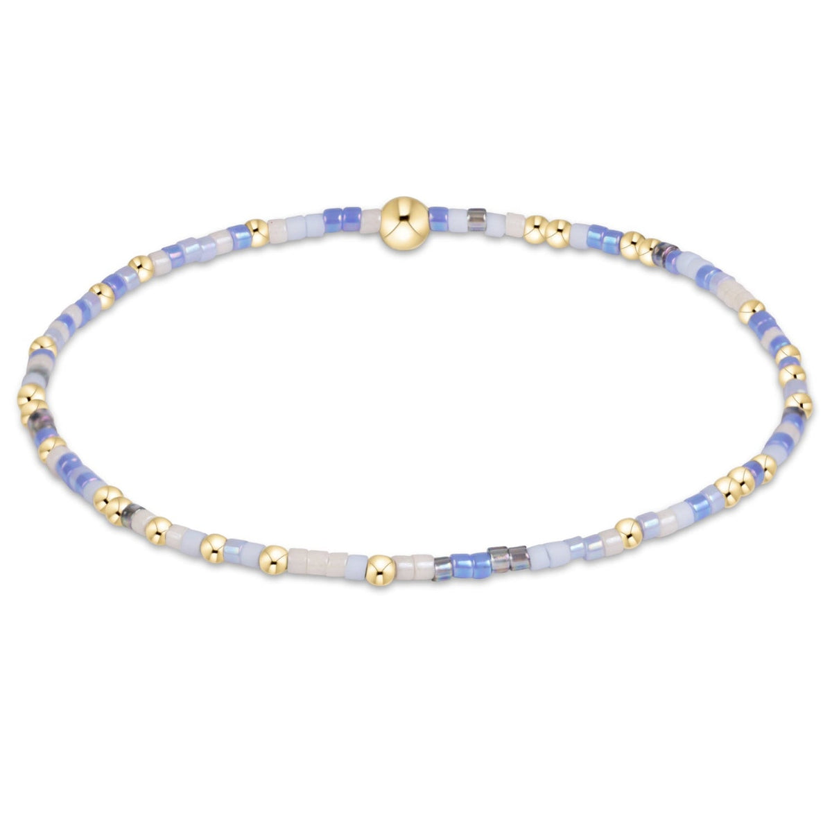enewton Hope Unwritten Bracelet Bloopers blue and periwinkle mixed seed beads with scattered gold beads womens western boutique Utah SKU BHOPUNWBLOOP