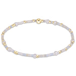 enewton Hope Unwritten Bracelet Daydreaming soft white and pale gray mixed seed beads with gold accents womens western boutique Utah SKU BHOPUNWDAYD