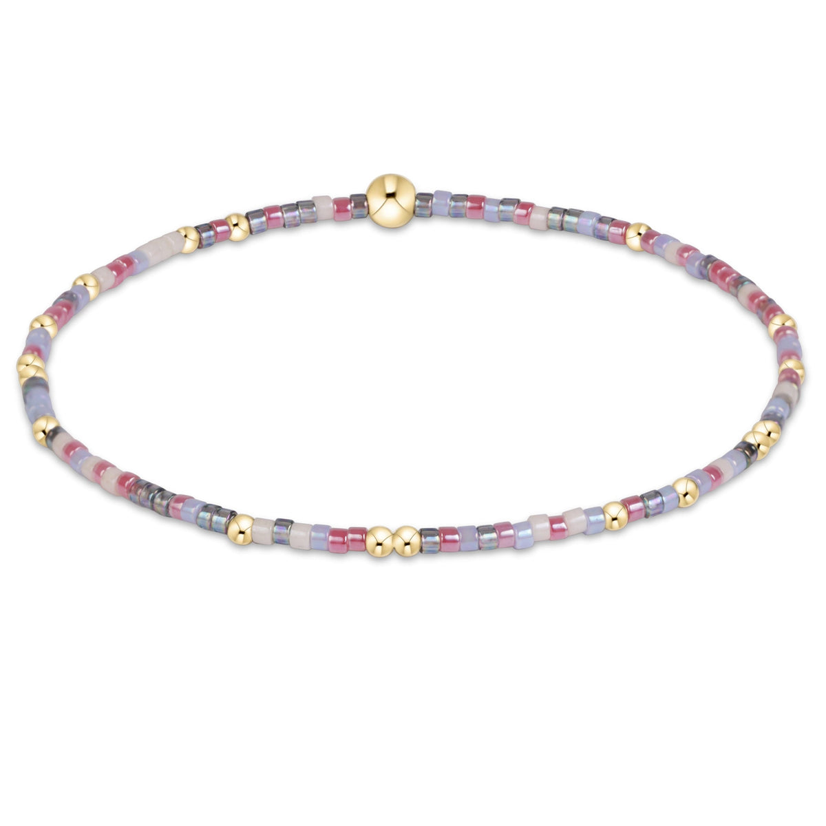 enewton Hope Unwritten Bracelet Soft Launch mauve lavender and pink mixed seed beads with gold accents womens western boutique Utah SKU BHOPUNWSOFTL