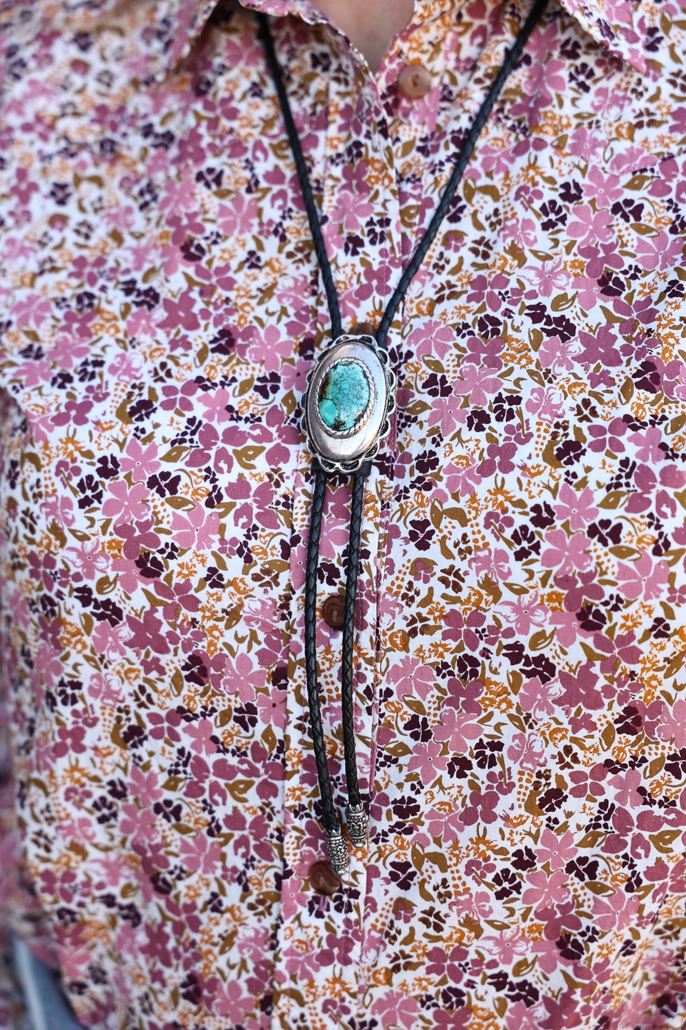 Oval with Turquoise Bolo