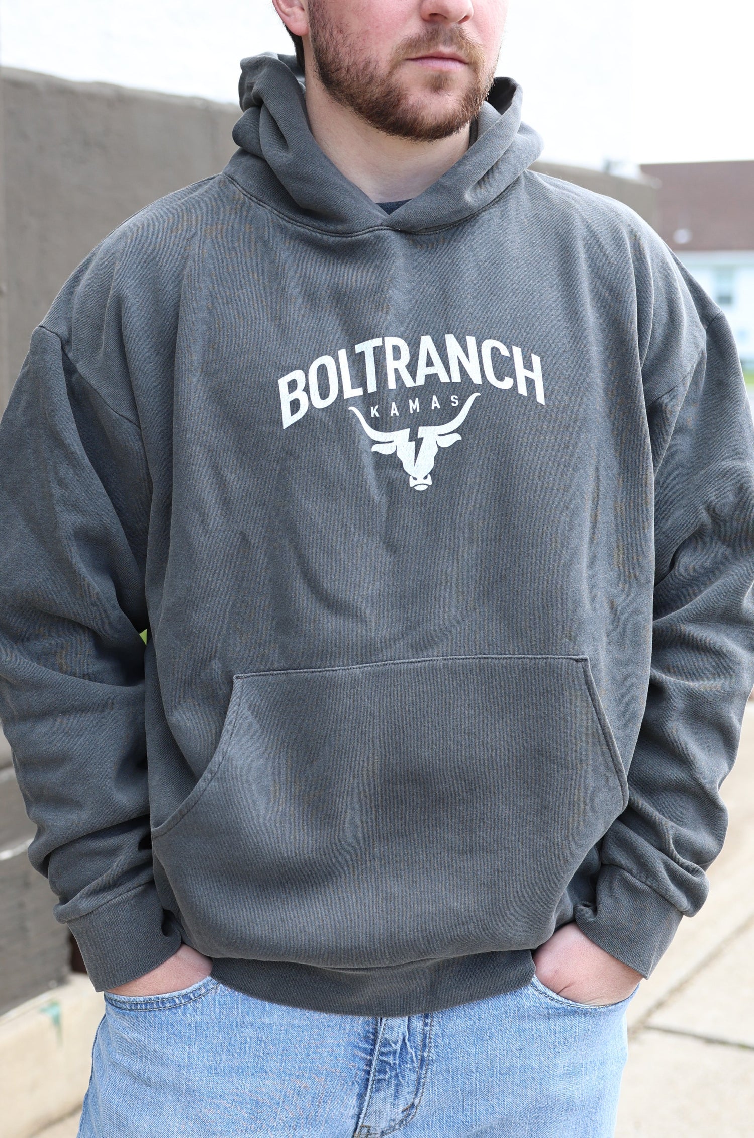 Bolt Ranch Adult Hoodie in Pigment Black