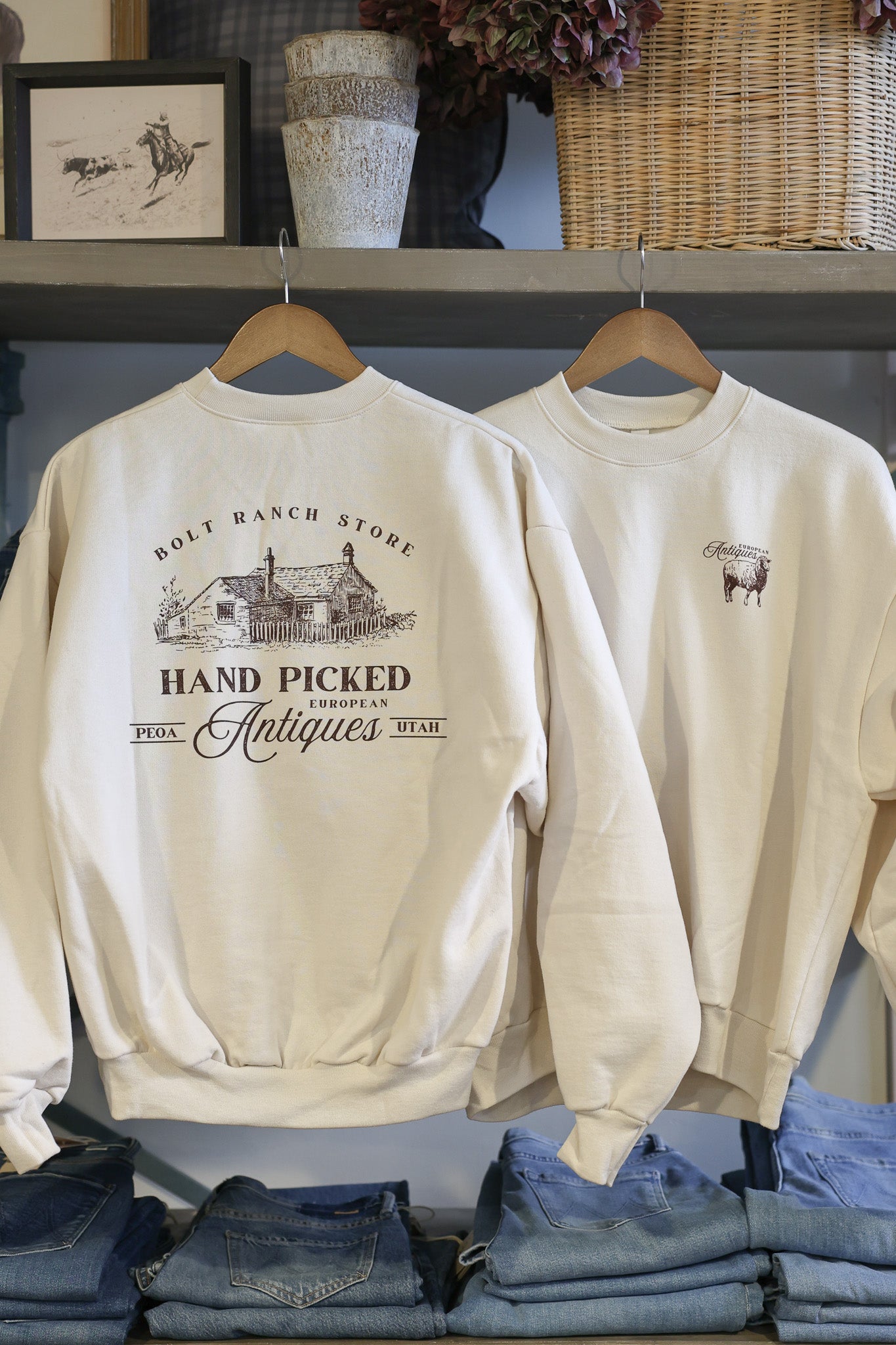 Bolt Ranch Antique Crewneck