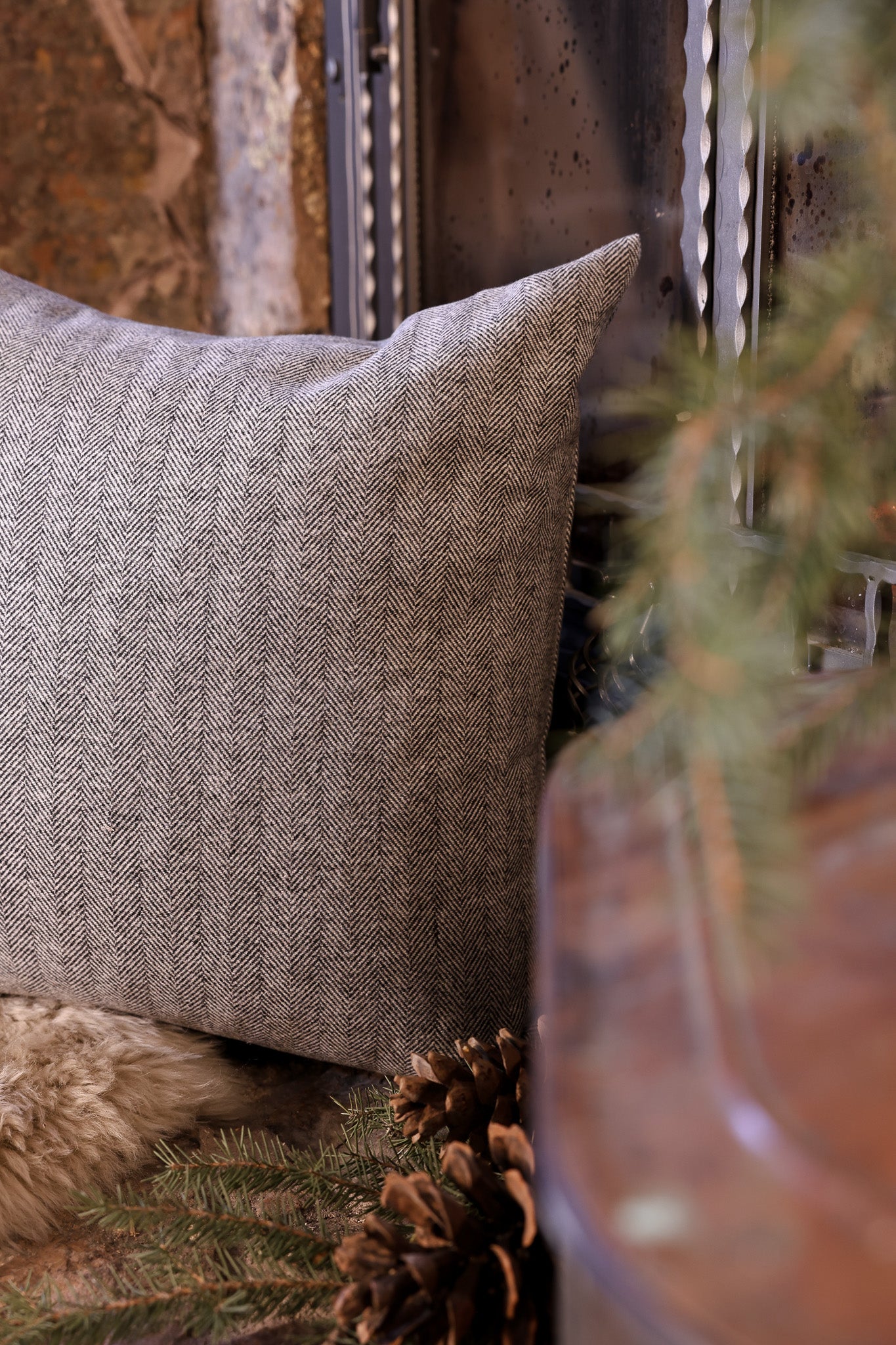 Bolt Ranch Twilight Herringbone Pillow