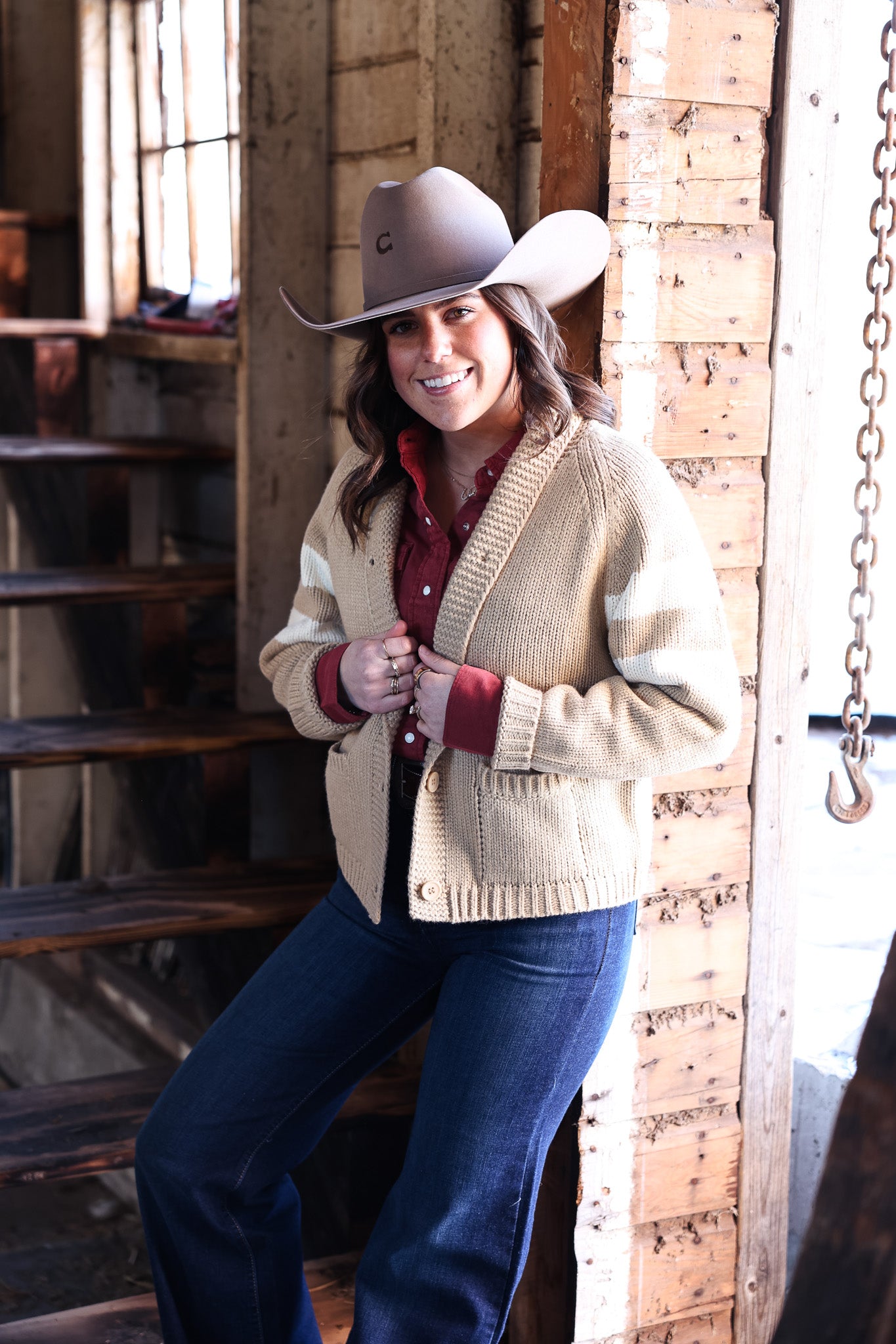 Vintage Cowboy Varsity Cardigan