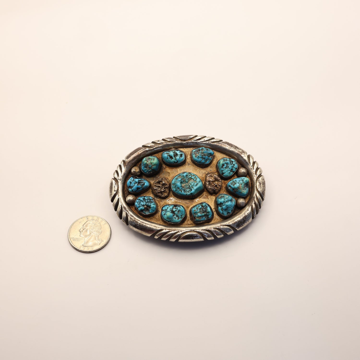 Oval Stone Turquoise Buckle