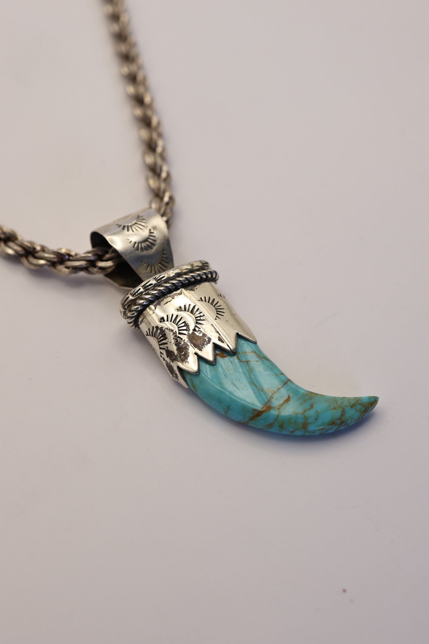 Bear Claw Turquoise Pendant