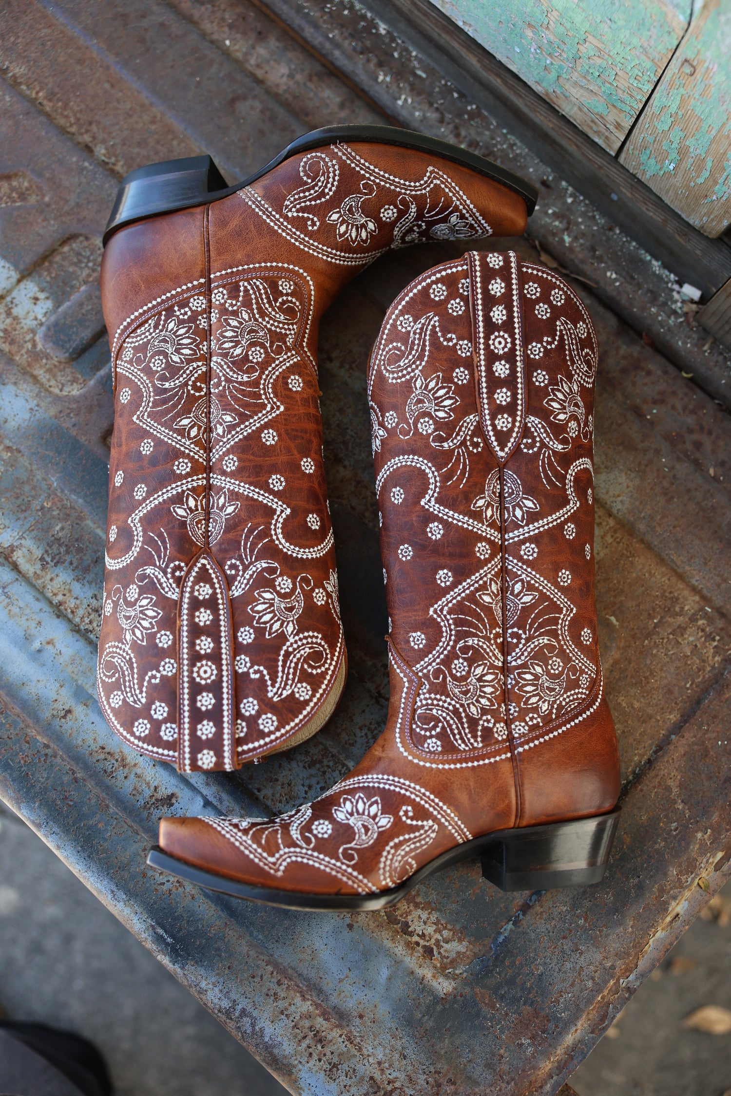 Old Gringo Womens Magraw Boots womens brown cowboy boots stitch embroidered floral brown leather Boltranchstore.com Free Shipping