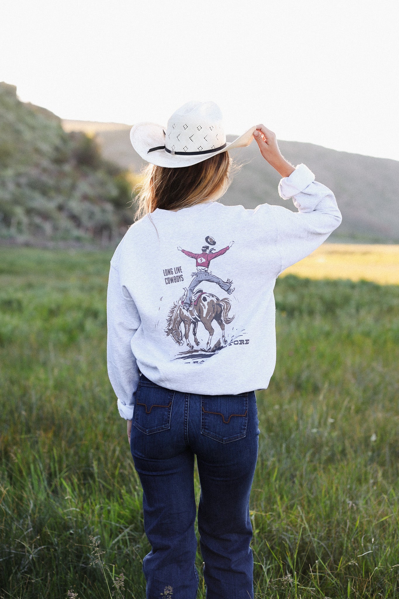 Bolt Ranch Long Live Cowboys Crewneck
