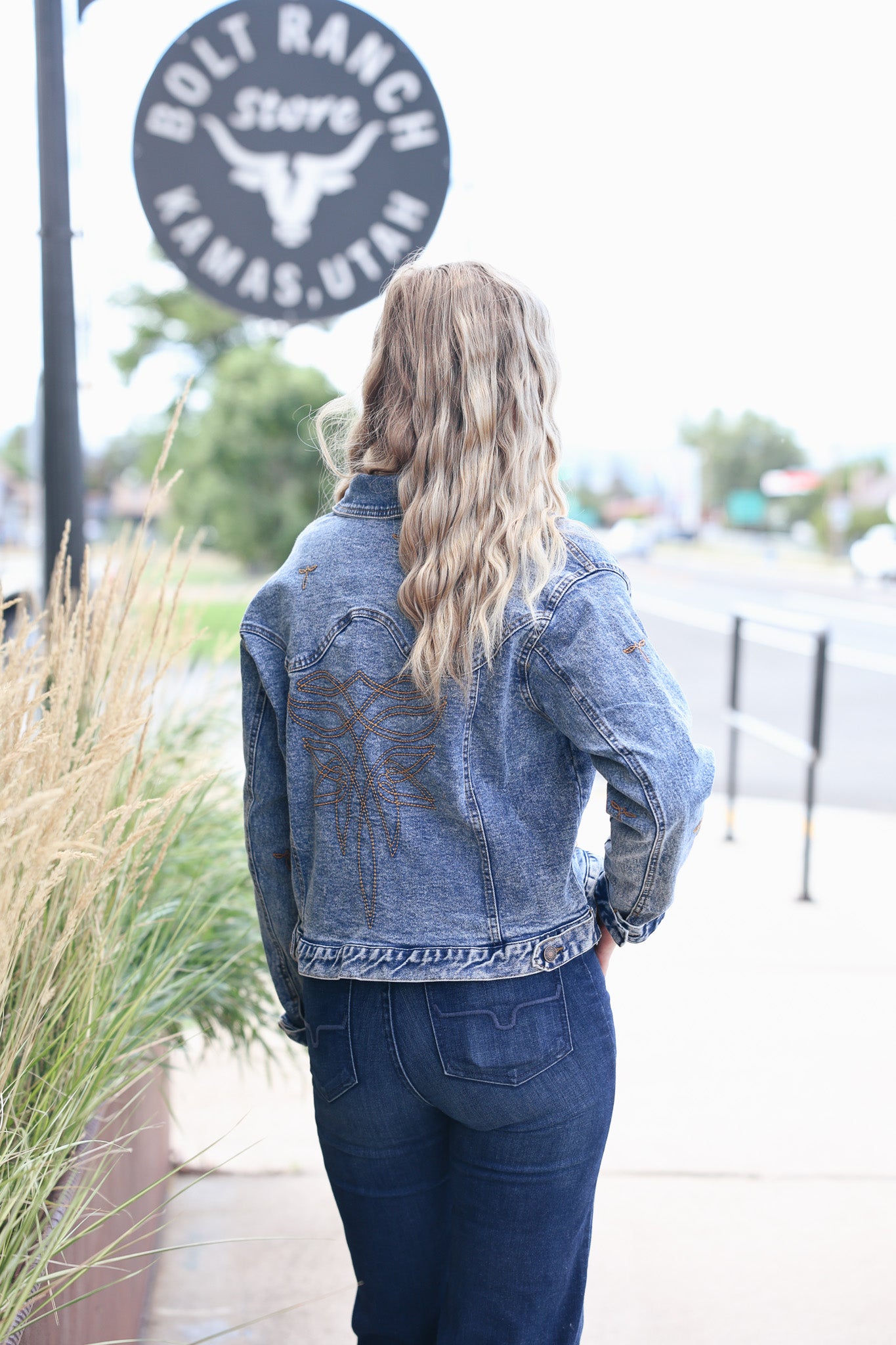 Boots Stitch Denim Trucker Jacket