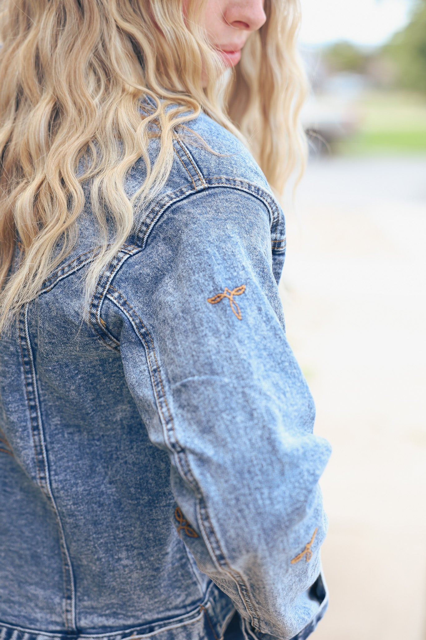 Boots Stitch Denim Trucker Jacket