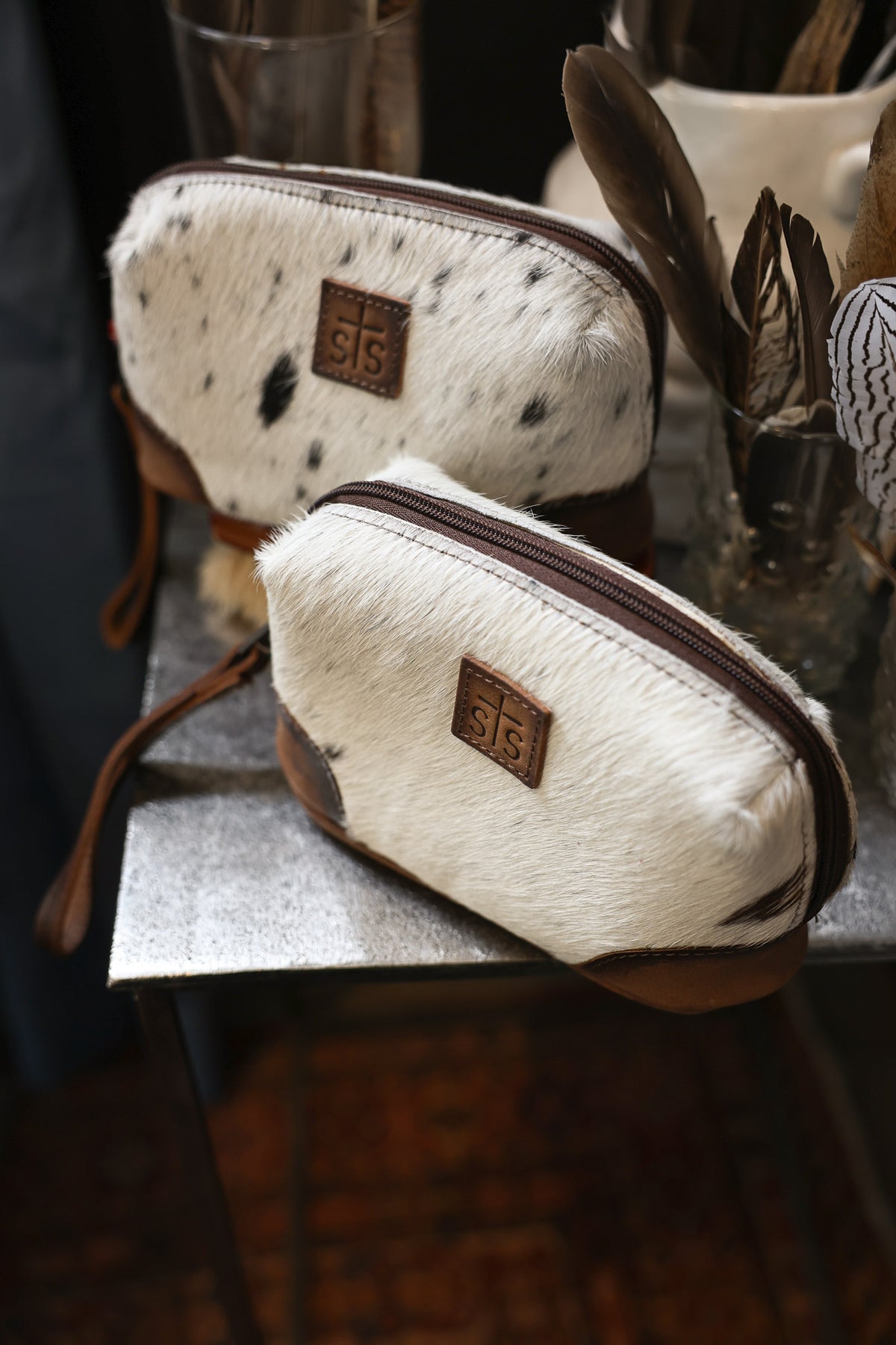 STS Ranch Cowhide Itty Catch All Bag
