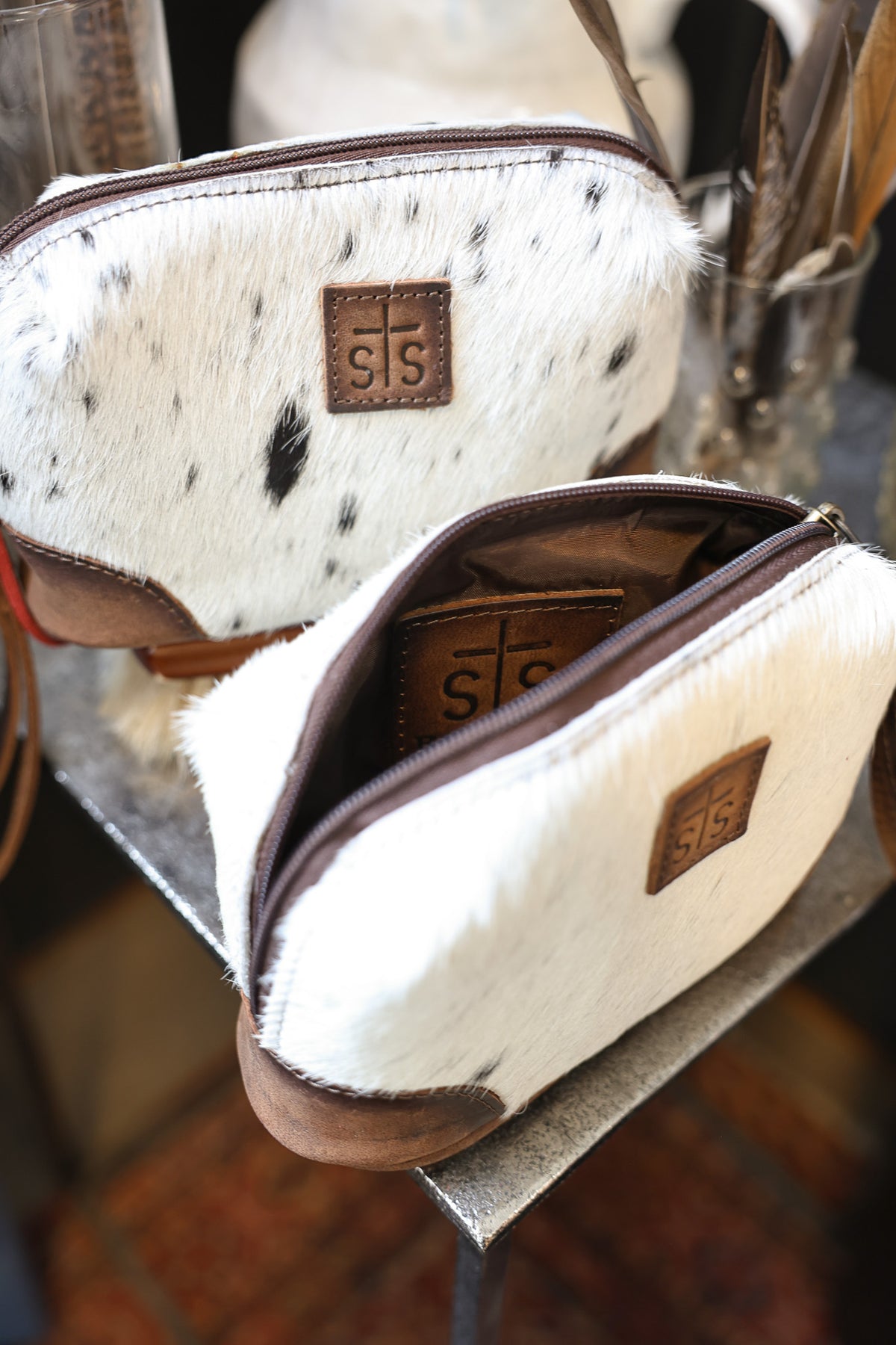 STS Ranch Cowhide Itty Catch All Bag