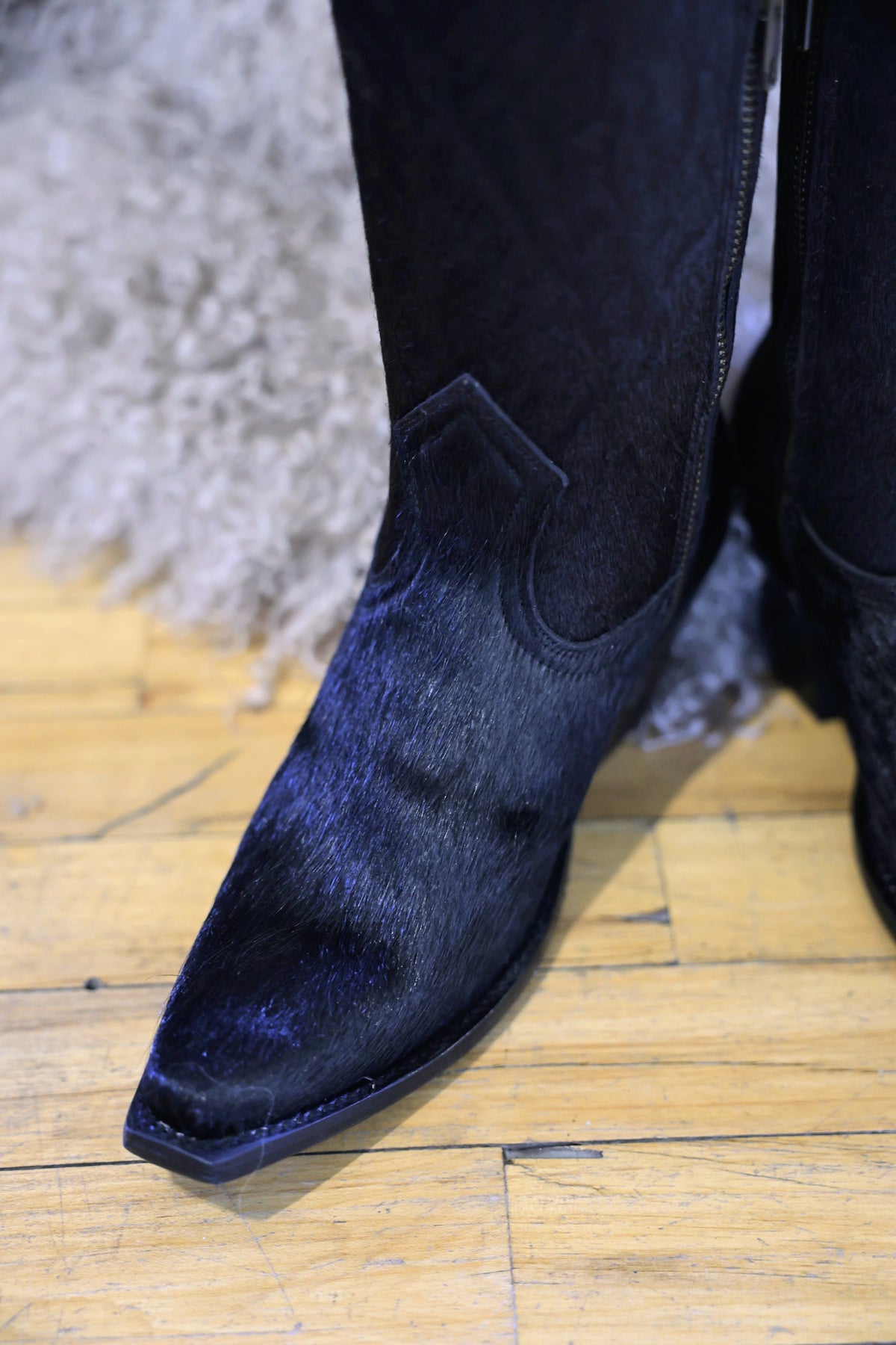 Stetson Womens Mae Black Hide Boots 12-021-6115-0114 cowboy boots sold at Bolt Ranch Store in Kamas Utah 