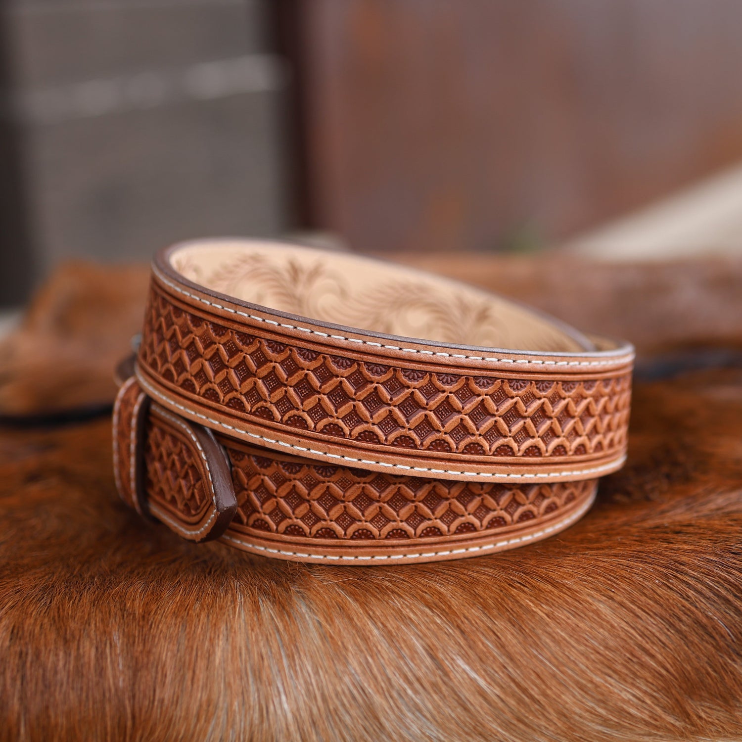 Nocona Square Basket Weave Belt