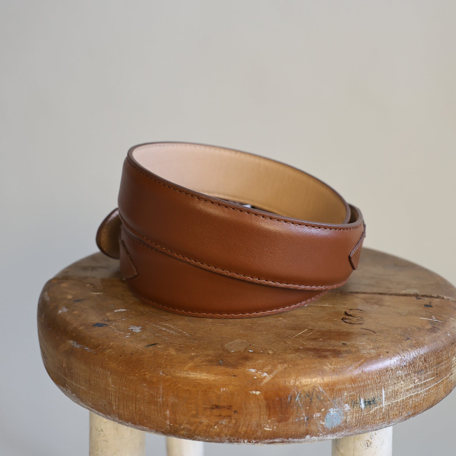 R Watson Puma Tan Cowhide Belt