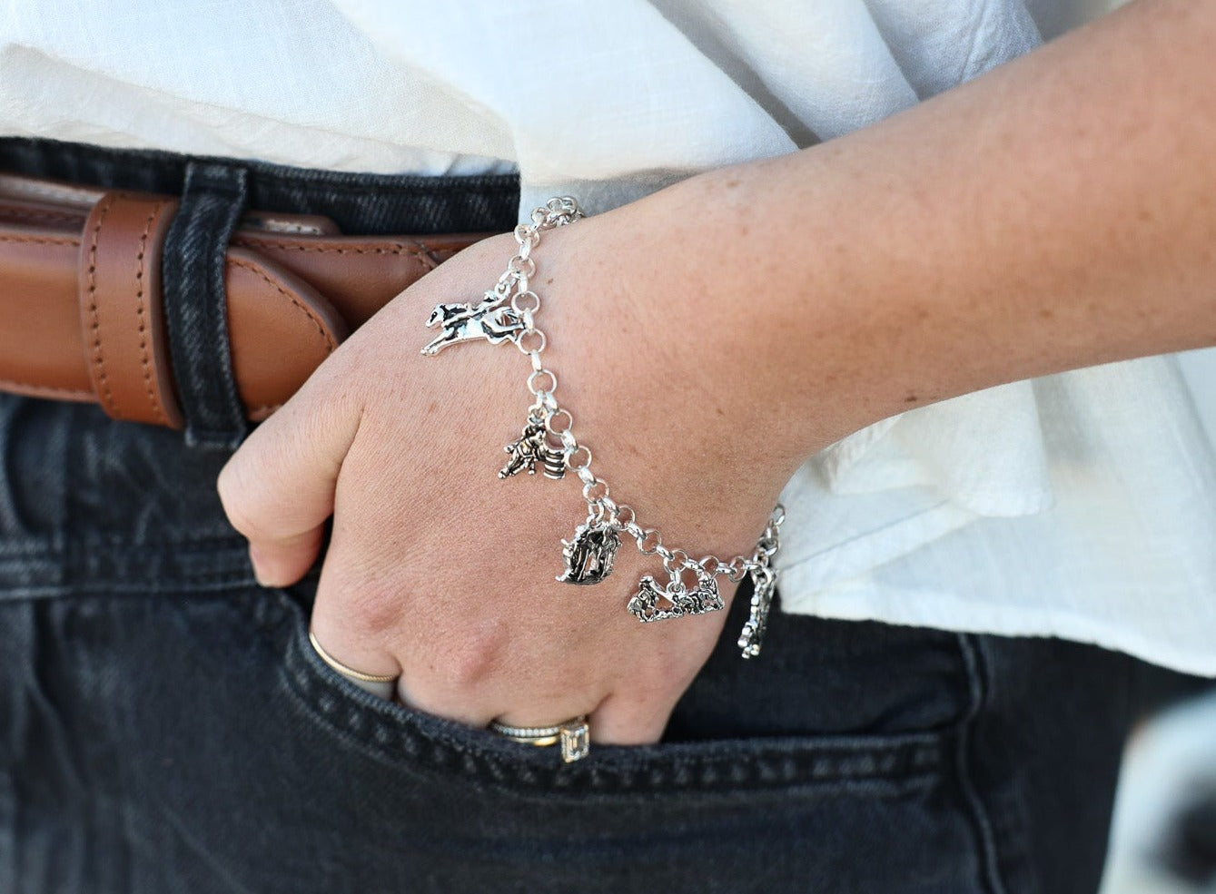 Montana Silversmiths Charms of Champions Rodeo Bracelet