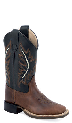 Old West Kids Casey Square Toe Boots