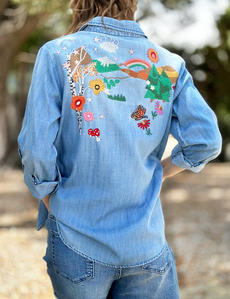 Billy T Happy Place Denim Shirt