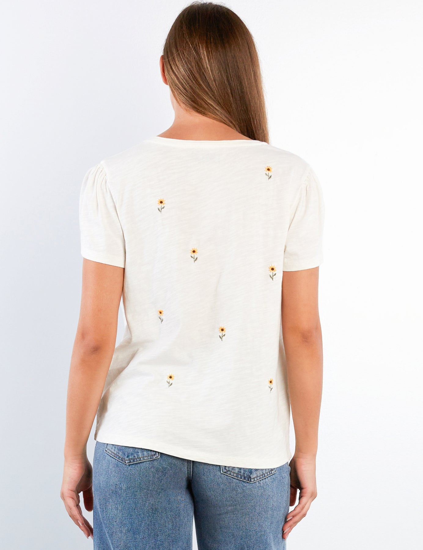 Billy T Sweet Embroidered Puff Tee