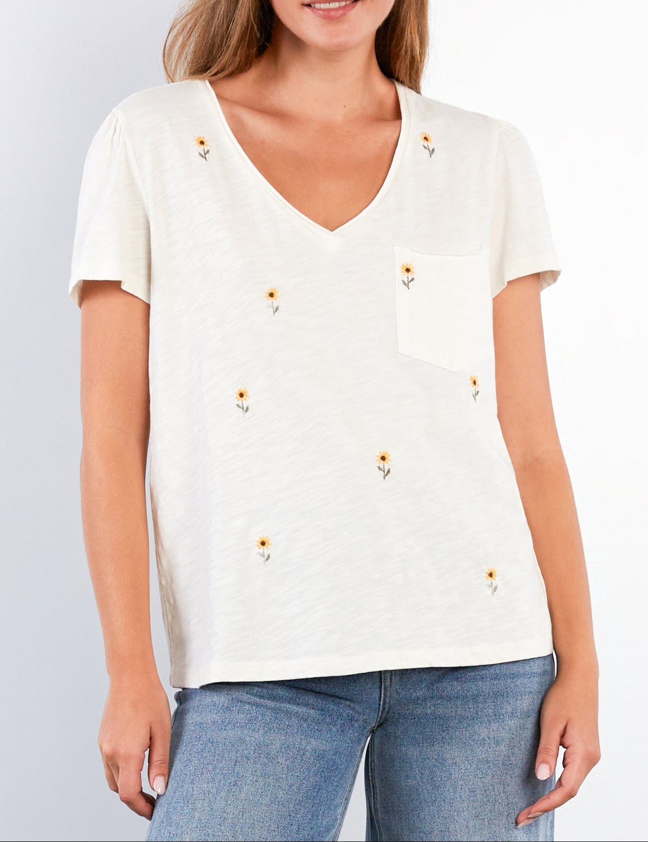 Billy T Sweet Embroidered Puff Tee floral shirt free shipping at boltranchstore.com womens spring summer t shirt