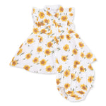 Baby Sunflower Western Pearl Snap Dress & Bloomer shop at boltranchstore.com