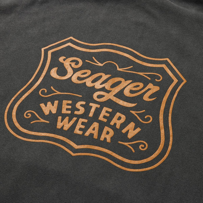 Seager Badge Premium Hoodie Pigment Black