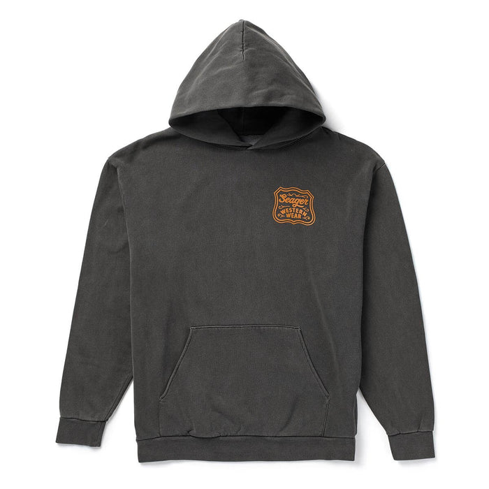 Seager Badge Premium Hoodie Pigment Black