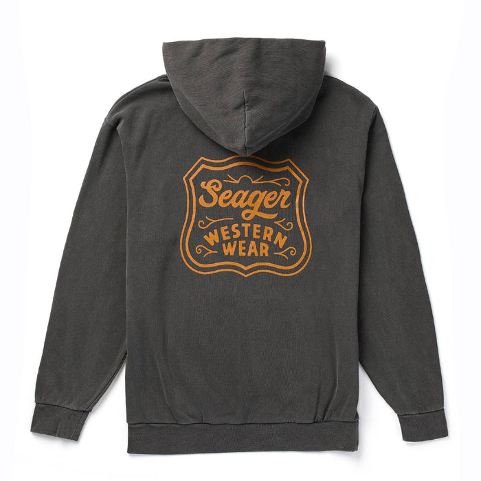 Seager Badge Premium Hoodie Pigment Black