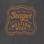 Utah western clothing rodeo mens fashion Badge Premium Tee Pigment Black SKU MTSU26PBDGEPBLK Boltranchstore.com free shipping