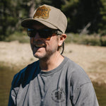 Seager Badge Snapback Olive olive cap for rodeo days and ranch chores western clothing