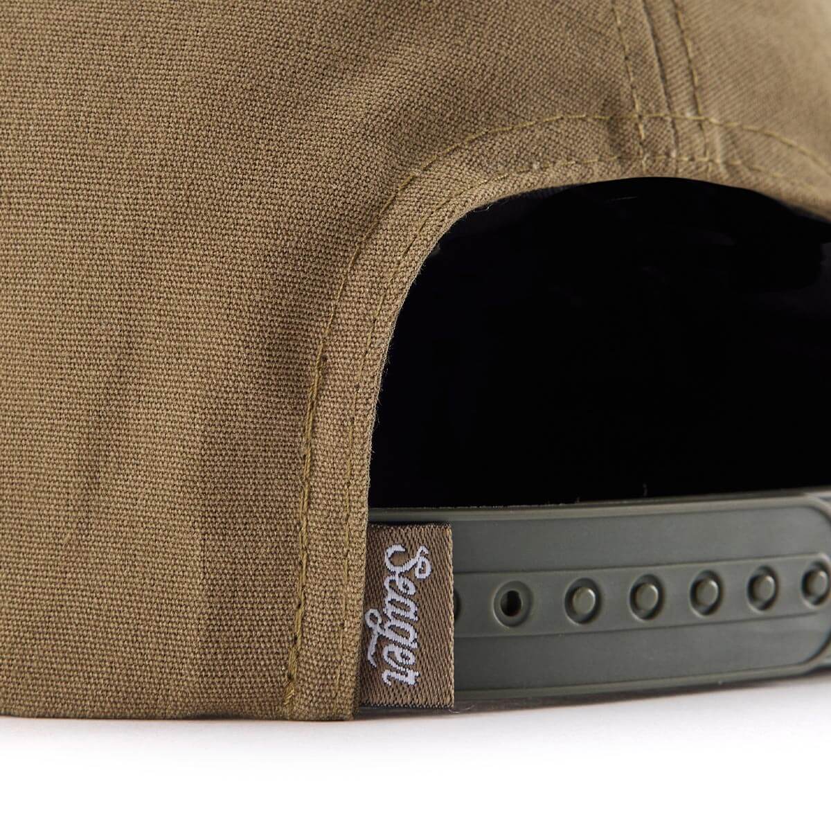Seager Badge Snapback Olive adjustable snapback strap one size fits most rodeo