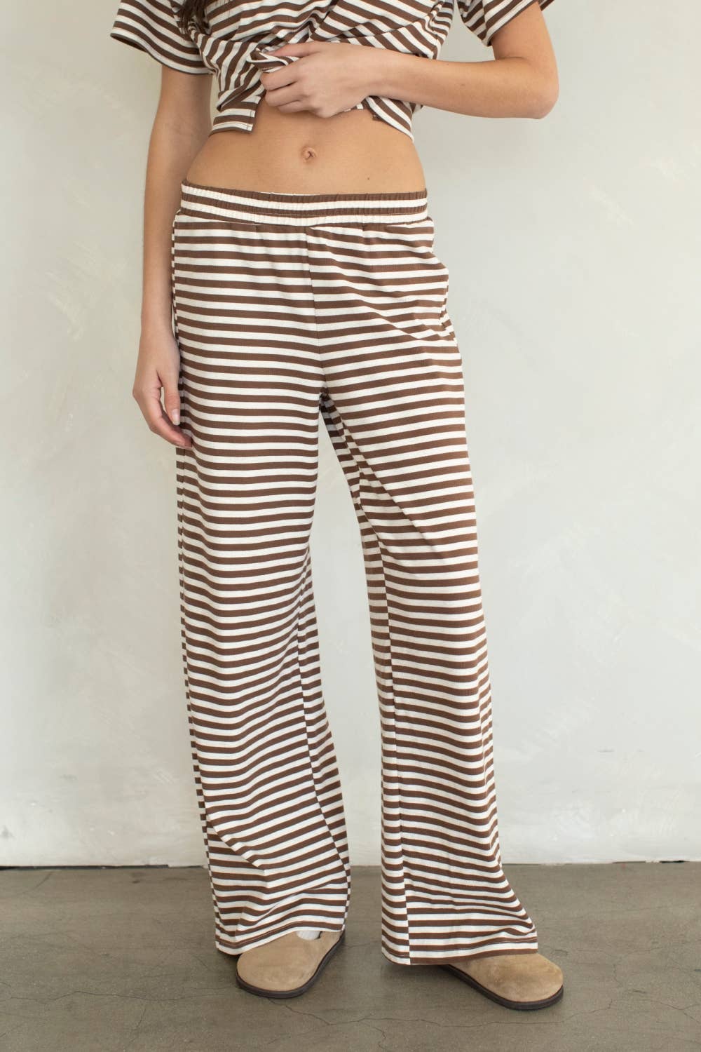 Bailey Relaxed Striped Pant viral dupe doen womens loungewear comfortable at Boltranchstore.com Free Shipping