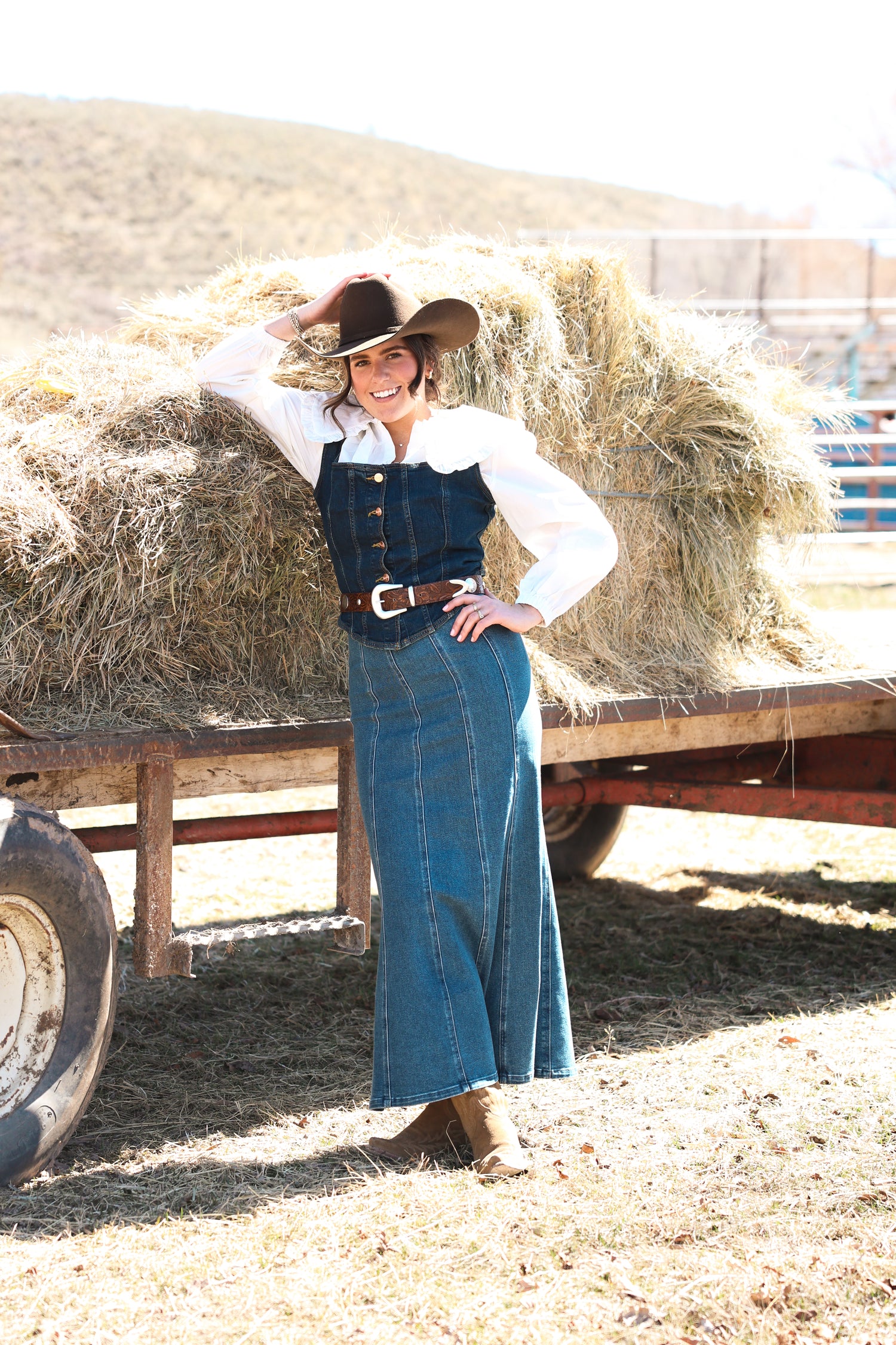 Show me your mumu Baton Rouge Skirt womens denim skirt at Bolt Ranch Store free shipping western cowgirl chic