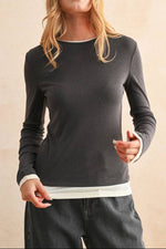 Bella Long Sleeve Top layering shirt womens at Boltranchstore.com free shipping women fall 2025
