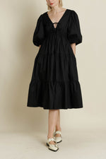 Betsy Tiered Midi Dress Buy at Boltranchstore.com WOMENS black short dress summer wedding party free shipping