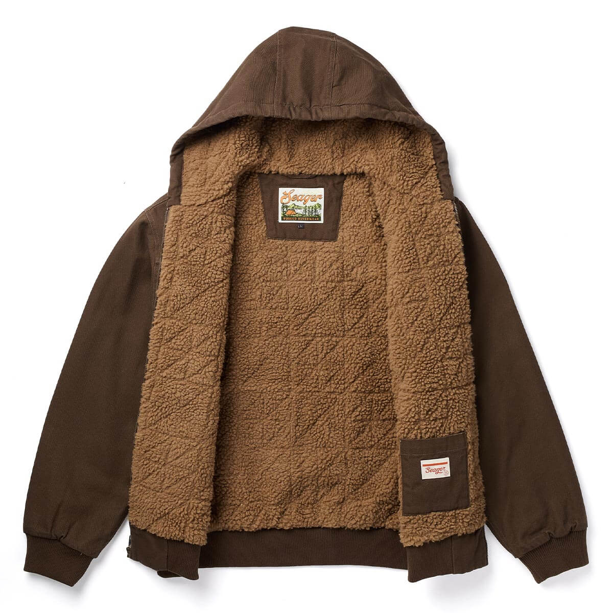 Seager Bison Insulated Jacket Tobacco relaxed oversized silhouette with cropped waist ranch wear