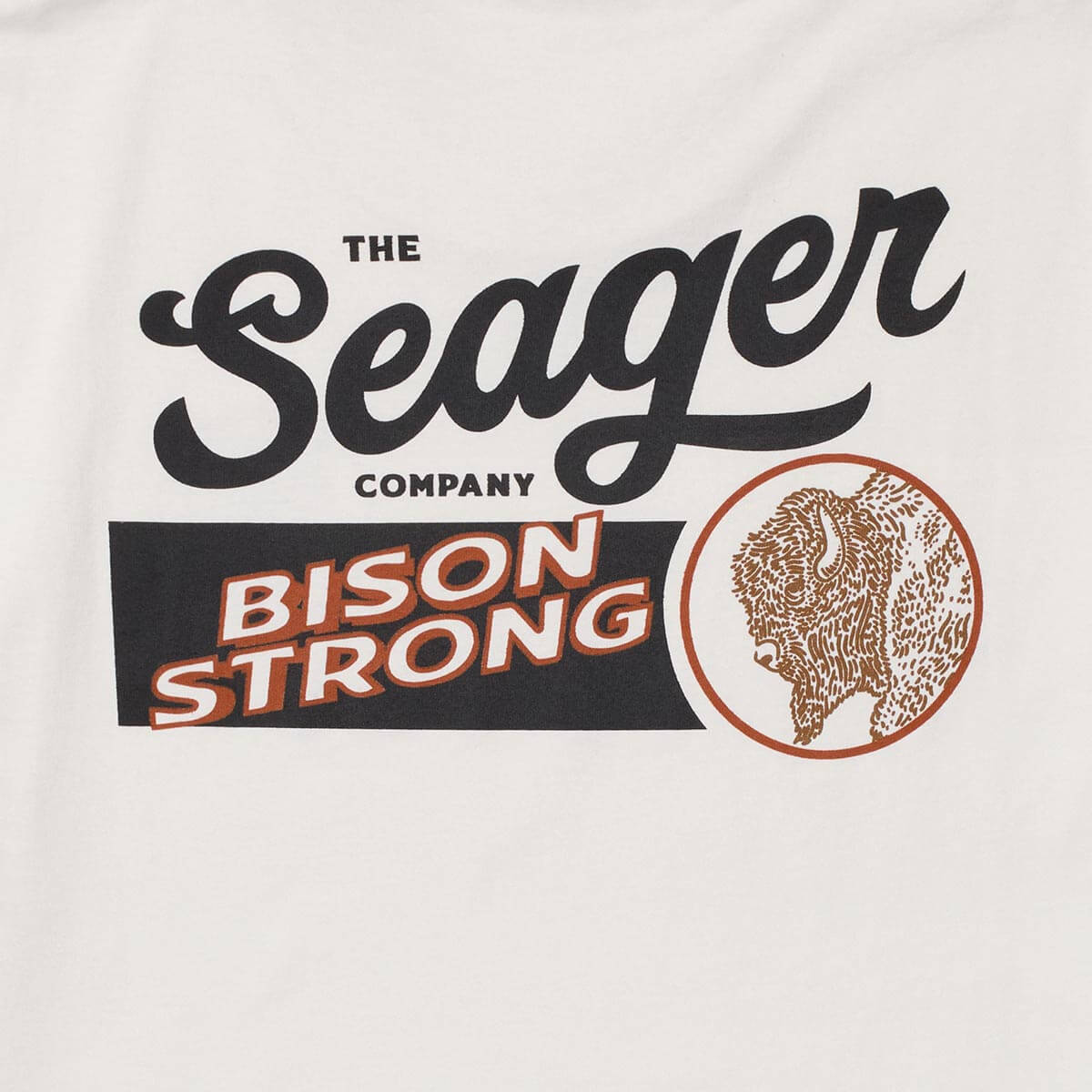 Seager Bison Premium Tee Vintage White true to size short sleeve fit rodeo