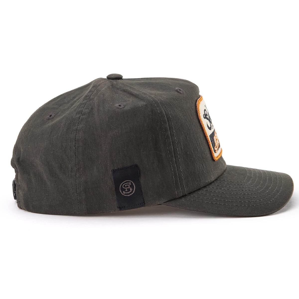 Seager Bison Waxed Snapback Black side mounted carpenter pencil holder western fashion Kamas