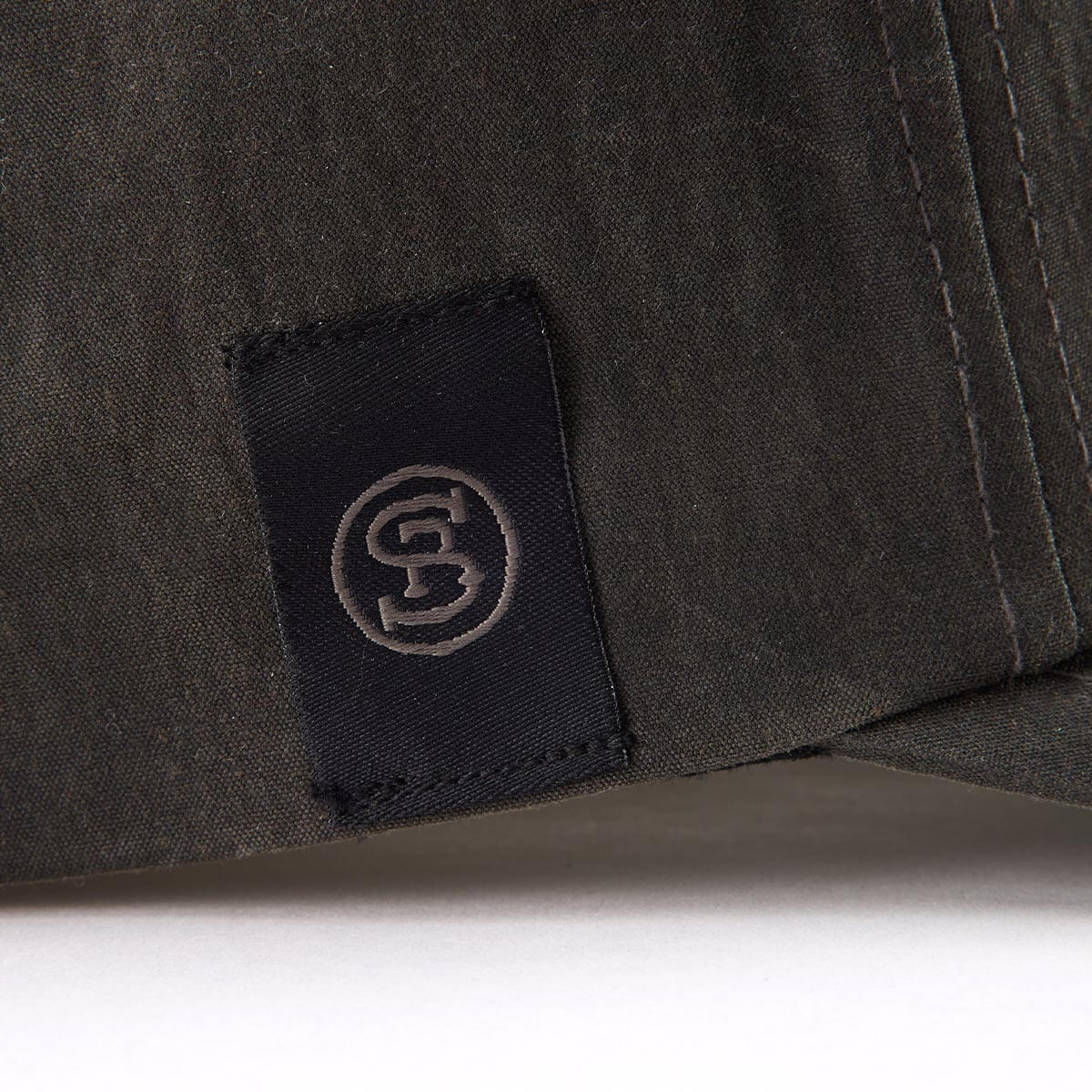Seager Bison Waxed Snapback Black bison design on the front rodeo