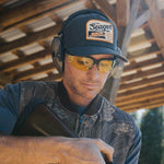 Seager Bison Waxed Snapback Black black waxed cap styled with western workwear cowboy