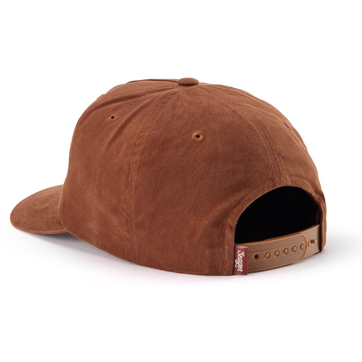 Seager Bison Waxed Snapback Brown adjustable snapback closure one size fits most western clothing