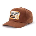 Seager Bison Waxed Snapback Brown brown waxed cotton canvas mens snapback western clothing Utah SKU MHH26BISONWBRN