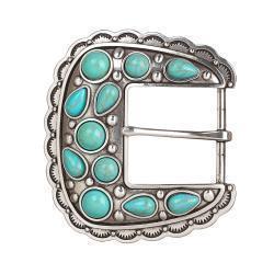 Blazin Roxx Square Turquoise Belt Buckle - 37931