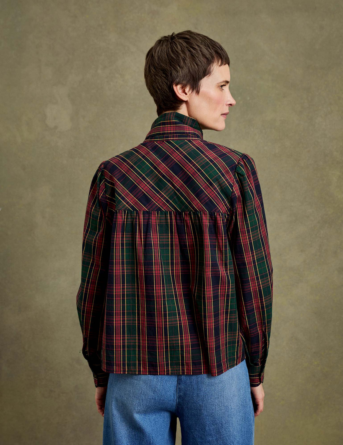 Penelope Chilvers Blythe Blouse shaped shoulder seams with gathered sleeve heads womens clothing