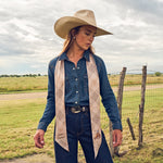 Fringe Scarves Boli Gettin Western Tan Blue Plaid bigger than a twilly with a bolder statement western clothing