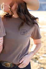 Bolt Ranch Adult Rough Stock Tee Shirt front tombstone logo Boltranchstore.com