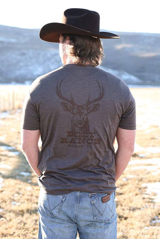 Bolt Ranch Huntin Tee Shirt brown 2026 new bolt ranch merch gear t shirt mens womens unisex deer popular gift free shipping Boltranchstore.com