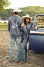 Bolt Ranch Freedom Flight Crewneck mens and womens a perfect shirt for the cool western nights at boltranchstore.com